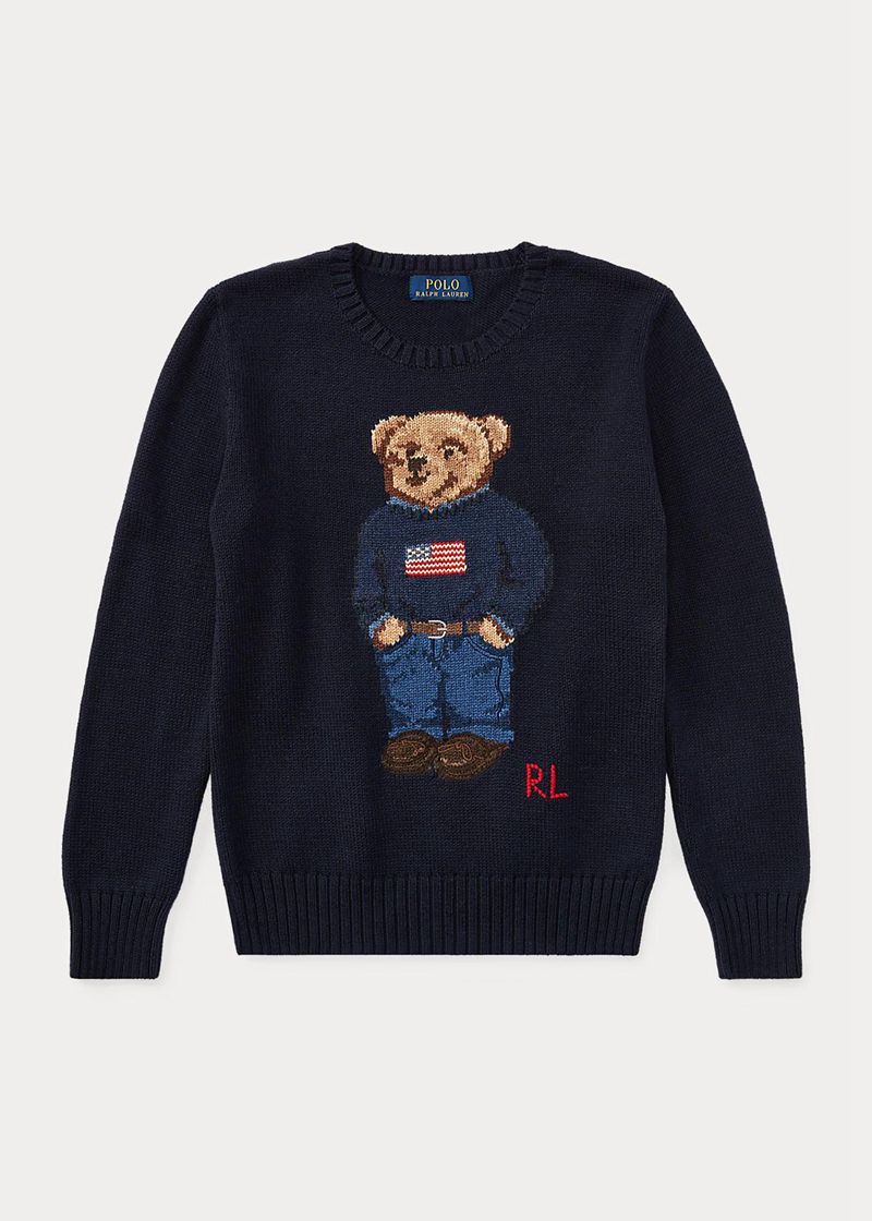 Sueter Ralph Lauren Niño 6-14 Años Polo Bear Cotton Jumper Chile Azul Marino LQIOW-0475